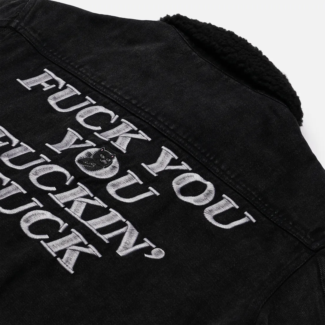 RIPNDIP Мужская джинсовая куртка Fucking Fuck Denim Sherpa