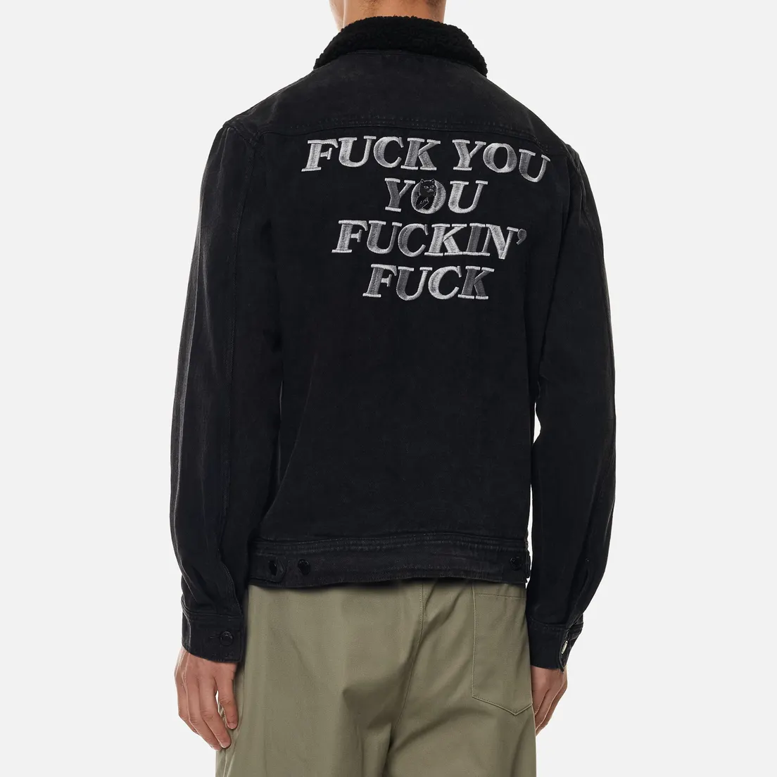 RIPNDIP Мужская джинсовая куртка Fucking Fuck Denim Sherpa