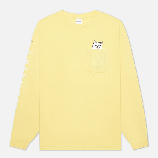 Мужской лонгслив RIPNDIP Lord Nermal Pocket Banana/White