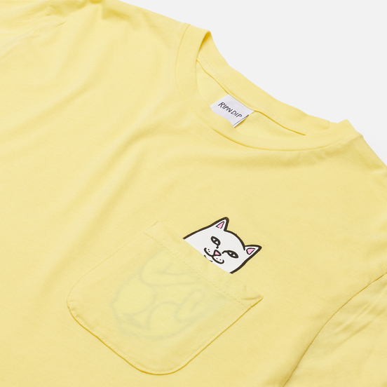 Мужской лонгслив RIPNDIP Lord Nermal Pocket Banana/White