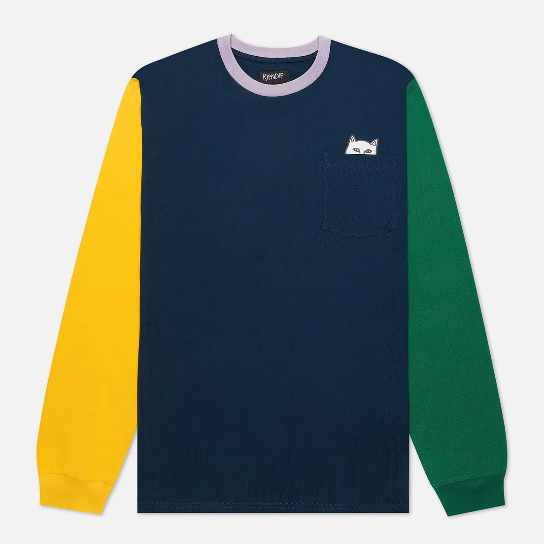RIPNDIP Мужской лонгслив Lord Nermal Pocket Color Block