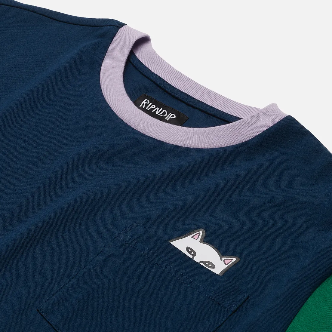 RIPNDIP Мужской лонгслив Lord Nermal Pocket Color Block