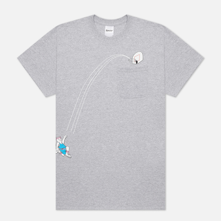 Мужская футболка RIPNDIP Hoops Pocket, цвет серый, размер M