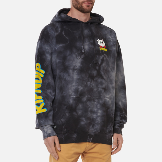 Мужская толстовка RIPNDIP Nermby Hoodie Black Lightning Wash