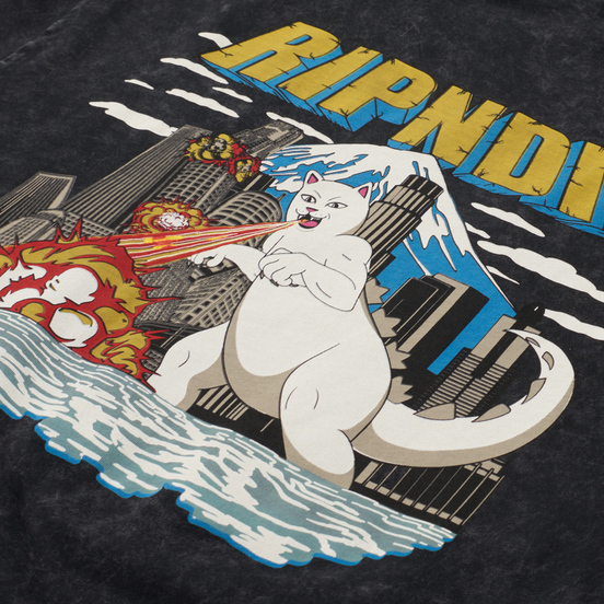 Мужской лонгслив RIPNDIP Nermzilla Black Mineral Wash