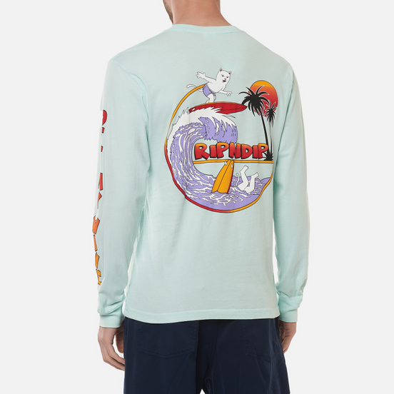 Мужской лонгслив RIPNDIP Off My Wave Aqua