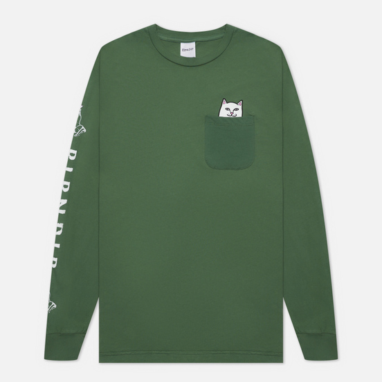 Мужской лонгслив RIPNDIP Lord Nermal Pocket Olive