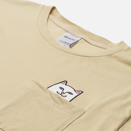 Мужской лонгслив RIPNDIP Lord Nermal Pocket Tan/White
