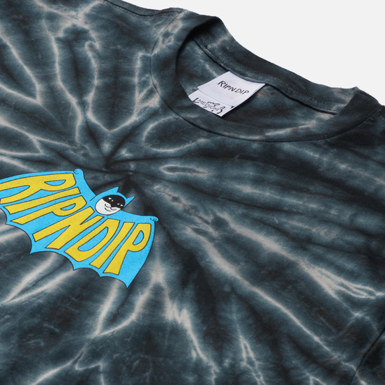 Мужская футболка RIPNDIP Catman Black Spiral Tie Dye