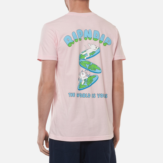 Мужская футболка RIPNDIP The World Is Yours Light Pink