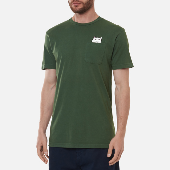Мужская футболка RIPNDIP Lord Nermal Pocket Olive