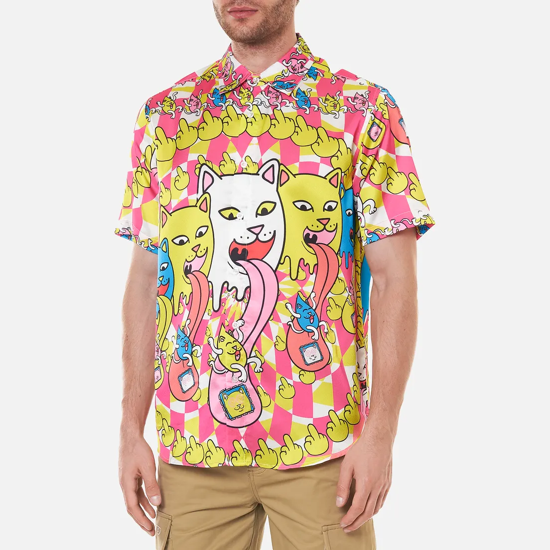 RIPNDIP Мужская рубашка Micro Nerm Button Up