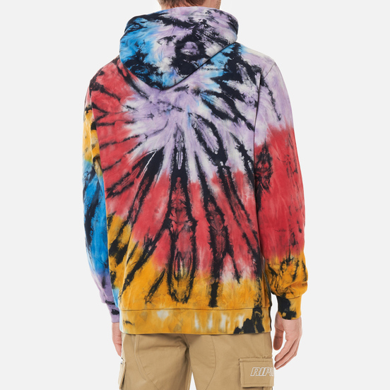 Мужская толстовка RIPNDIP Rubber Logo Hoodie Sunburst Spiral Tie Dye