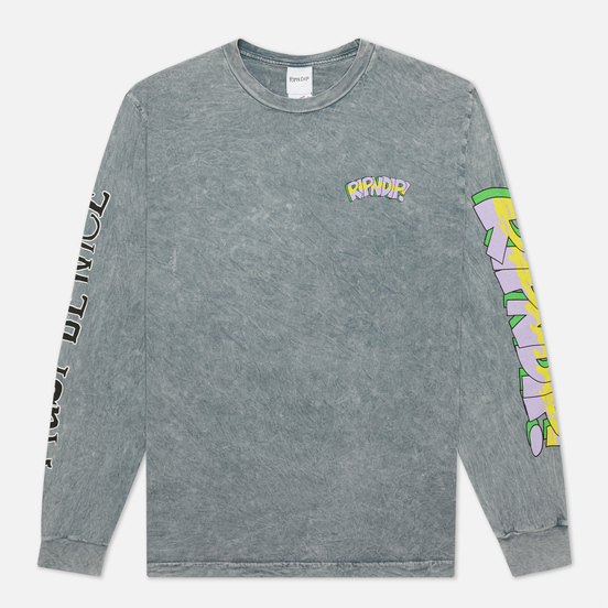 Мужской лонгслив RIPNDIP Topanga Bandit Charcoal Mineral Wash