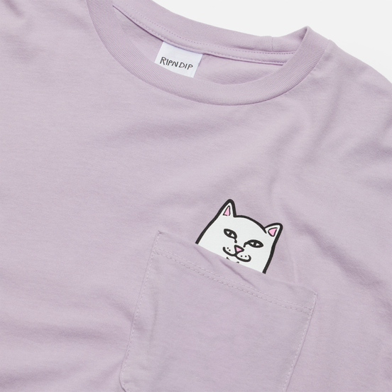 Мужской лонгслив RIPNDIP Lord Nermal Pocket Mauve
