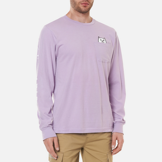 Мужской лонгслив RIPNDIP Lord Nermal Pocket Mauve
