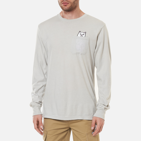 Мужской лонгслив RIPNDIP Lord Nermal Pocket Grey