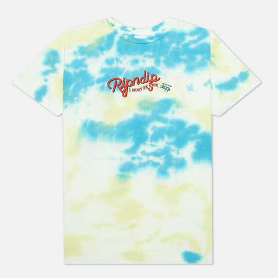 Мужская футболка RIPNDIP Raise Da Hell Yellow/Blue Acid Wash