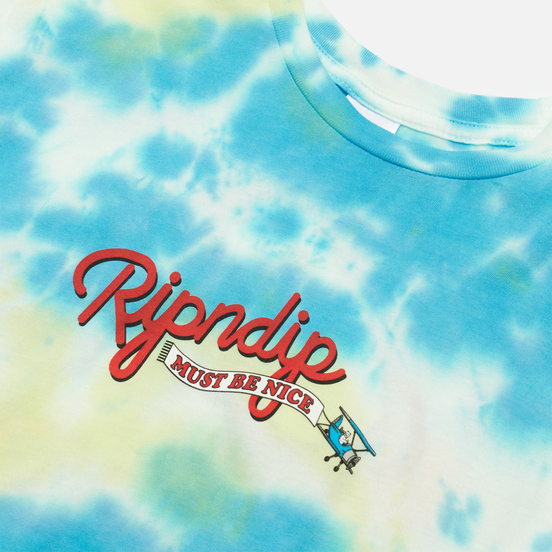 Мужская футболка RIPNDIP Raise Da Hell Yellow/Blue Acid Wash