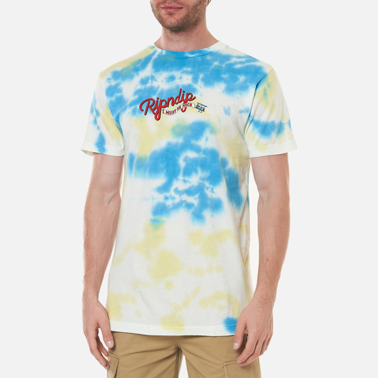 Мужская футболка RIPNDIP Raise Da Hell Yellow/Blue Acid Wash