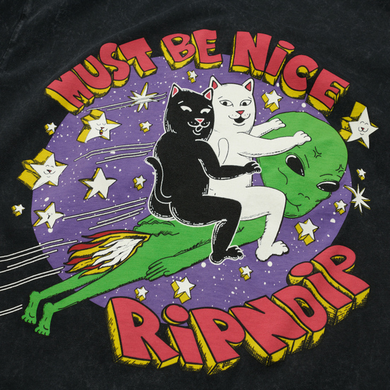 Мужская футболка RIPNDIP Star Gazer Black Mineral Wash