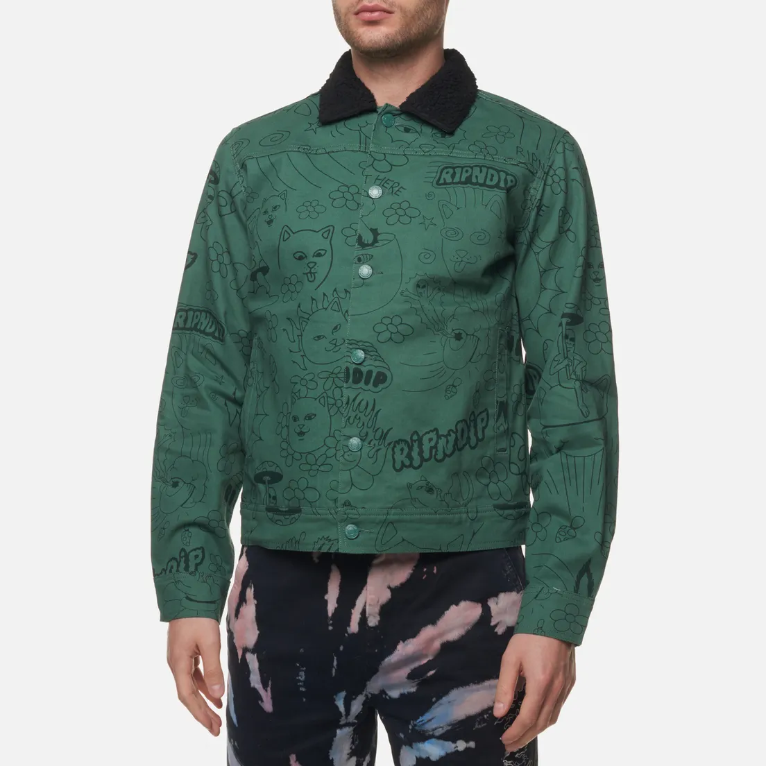 RIPNDIP Мужская куртка ветровка Scribble Button Up