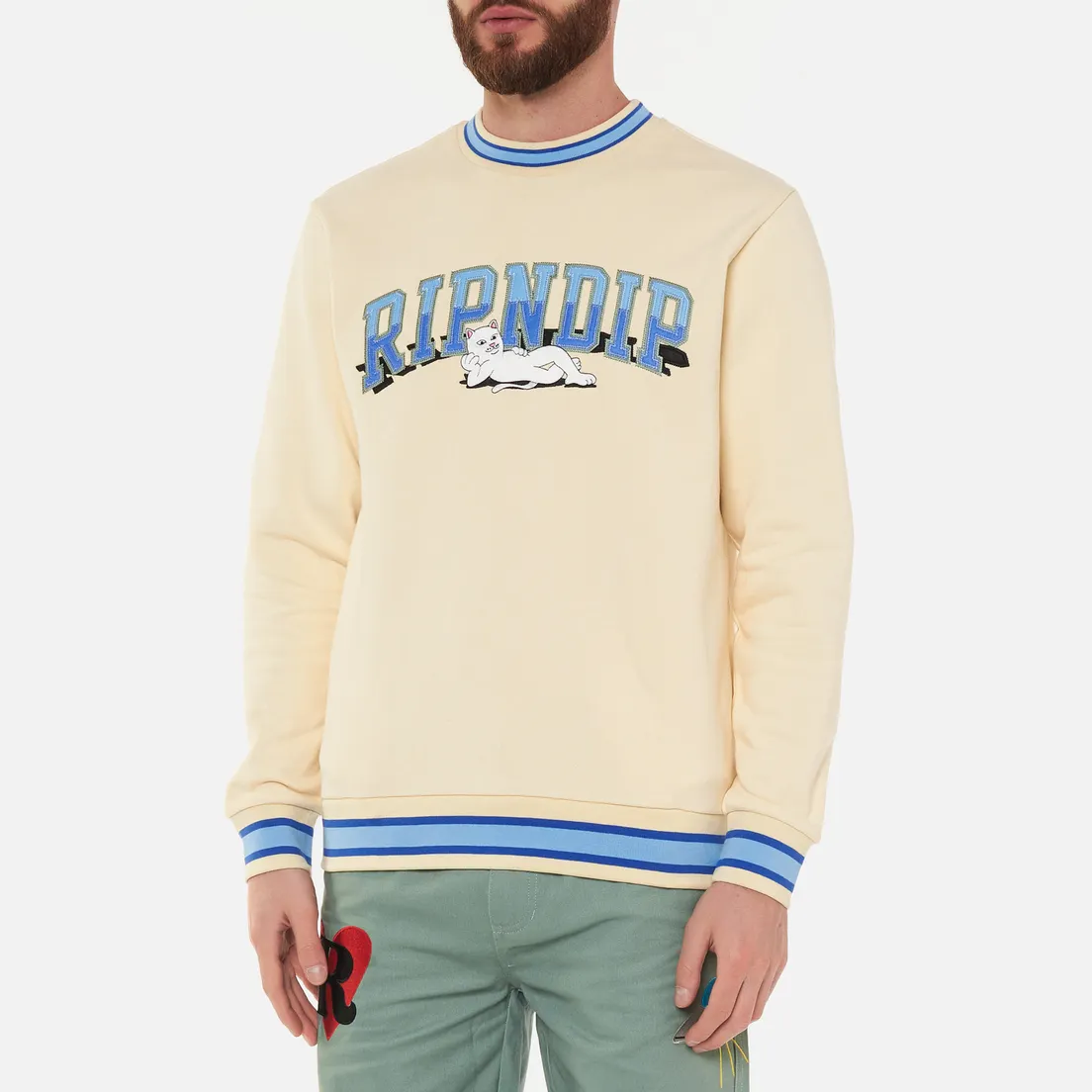RIPNDIP Мужская толстовка Team Spirit Embroidered Crew Neck
