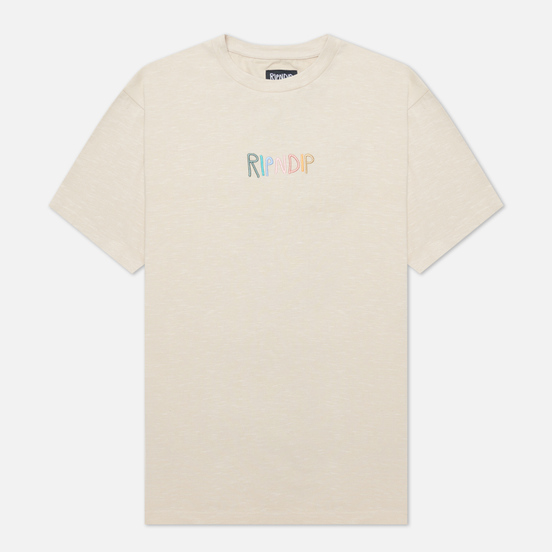 Мужская футболка RIPNDIP Logo Embroidered Natural Speckle