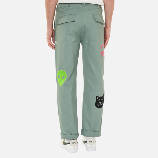 Мужские брюки RIPNDIP Play Date Cotton Twill Embroidered Pistachio