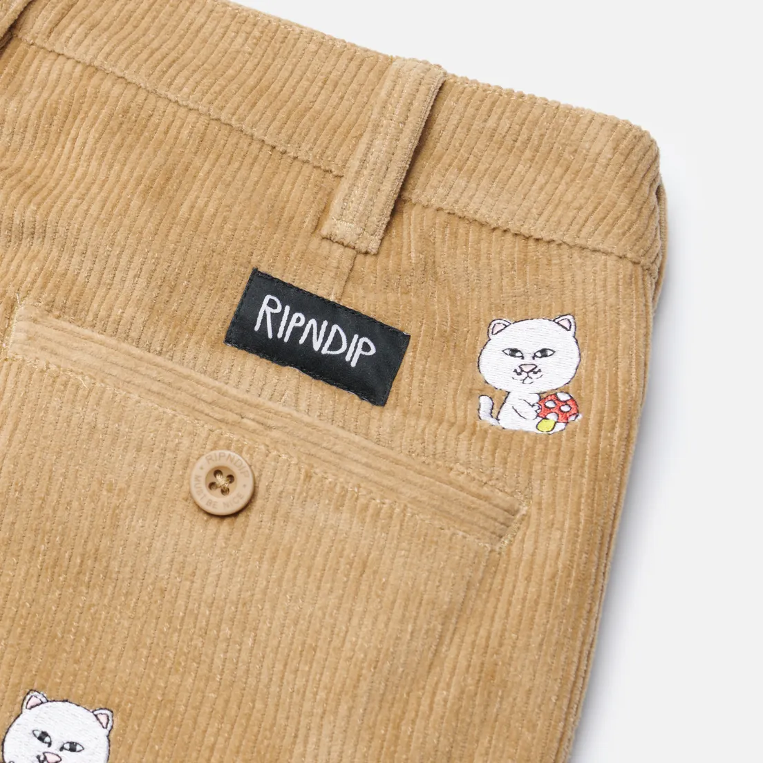 RIPNDIP Мужские брюки Hello Nermy Corduroy Embroidered