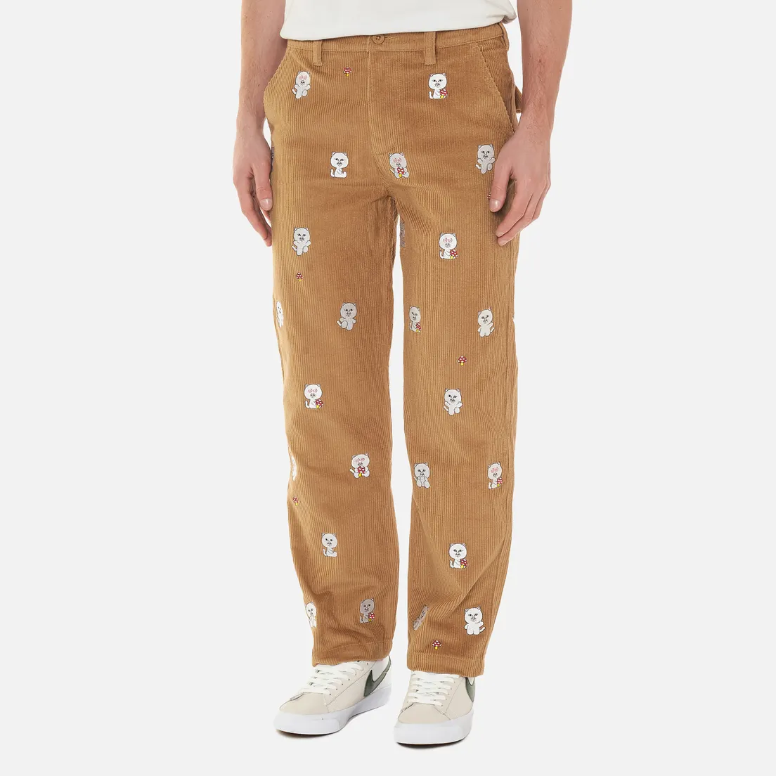 RIPNDIP Мужские брюки Hello Nermy Corduroy Embroidered