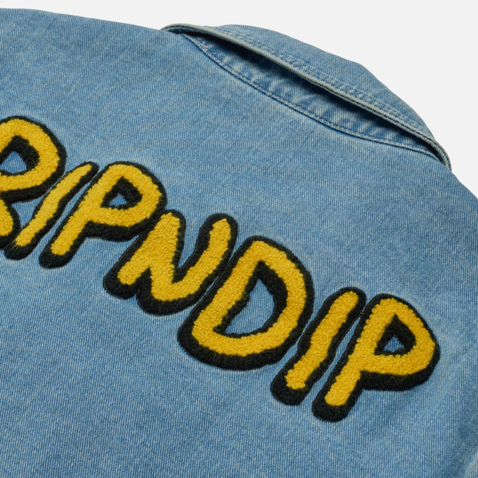 Мужская джинсовая куртка Ripndip, цвет голубой, размер S RND8000 Frustration Denim - фото 3
