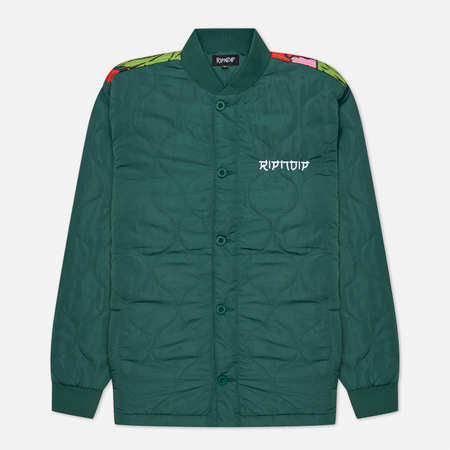 Мужская куртка бомбер RIPNDIP Nermurari Warrior Quilted, цвет зелёный, размер S
