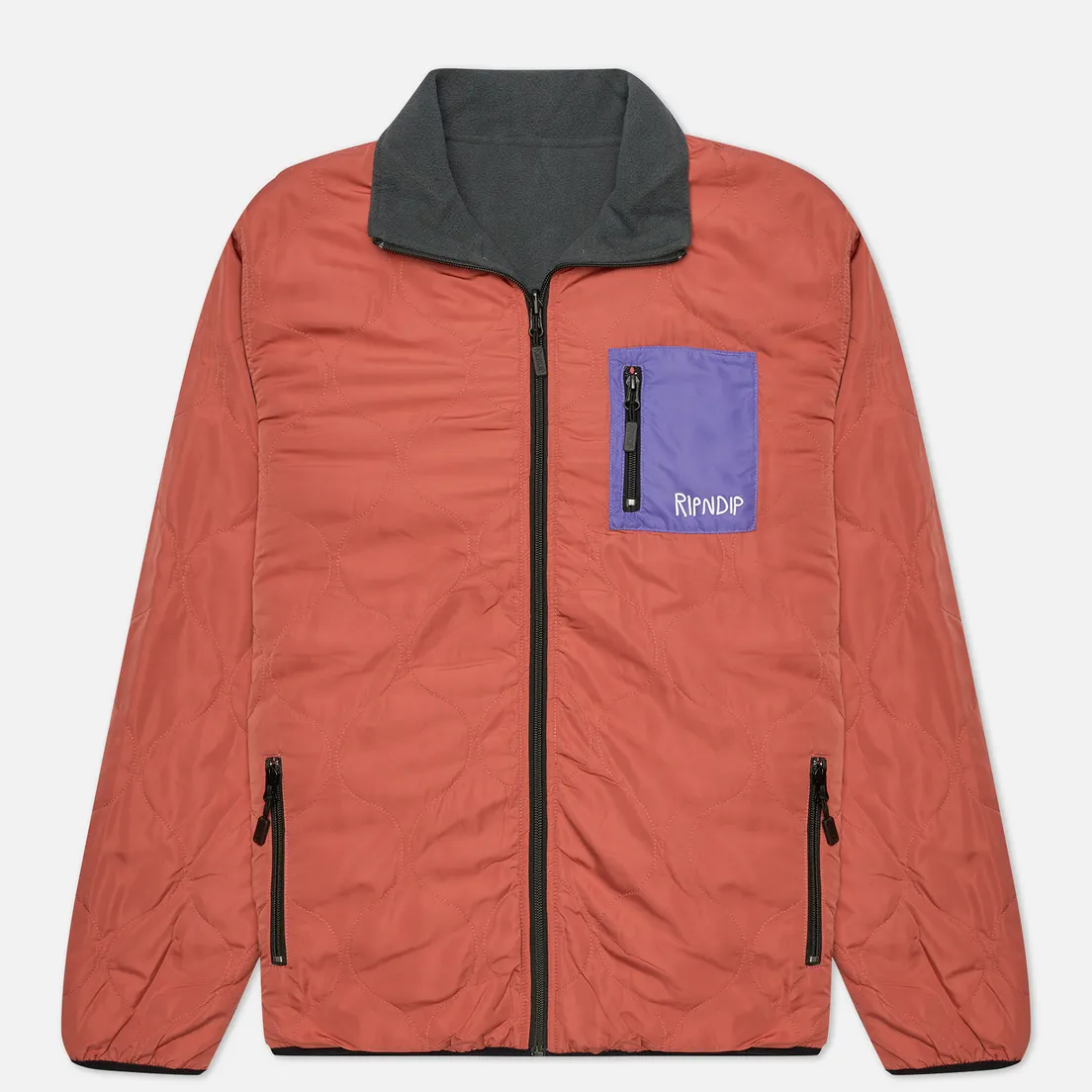 RIPNDIP Мужская стеганая куртка Shmoody Polar Fleece Quilted Reversible