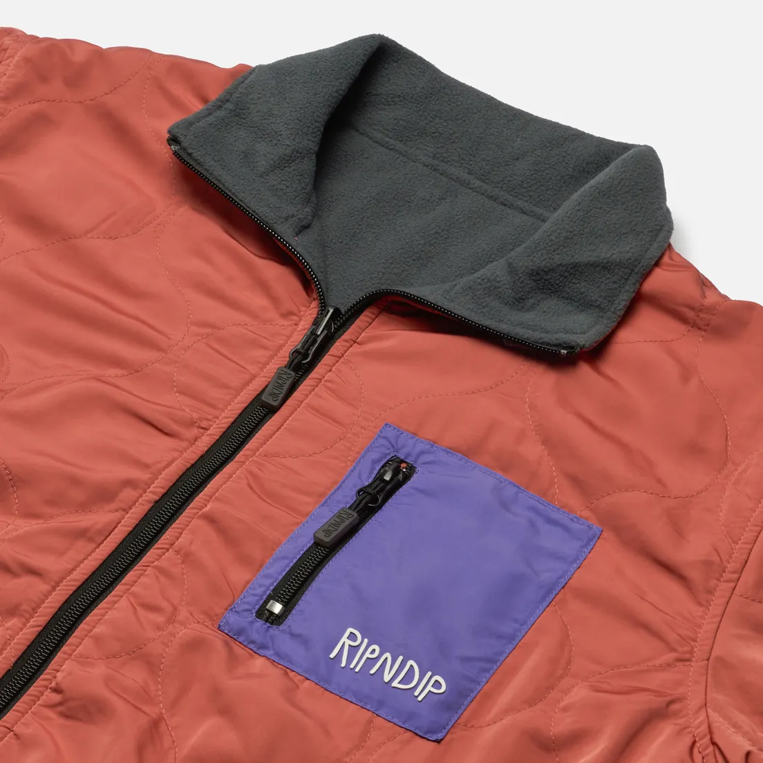RIPNDIP Мужская стеганая куртка Shmoody Polar Fleece Quilted Reversible