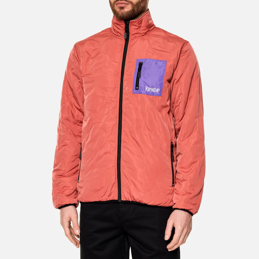 RIPNDIP Мужская стеганая куртка Shmoody Polar Fleece Quilted Reversible