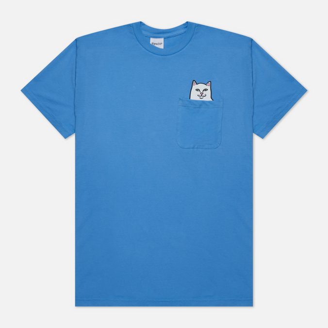 Мужская футболка Ripndip, цвет голубой, размер M RND8086 Lord Nermal Pocket - фото 1