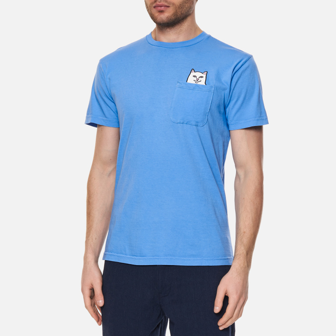 Мужская футболка Ripndip, цвет голубой, размер M RND8086 Lord Nermal Pocket - фото 3