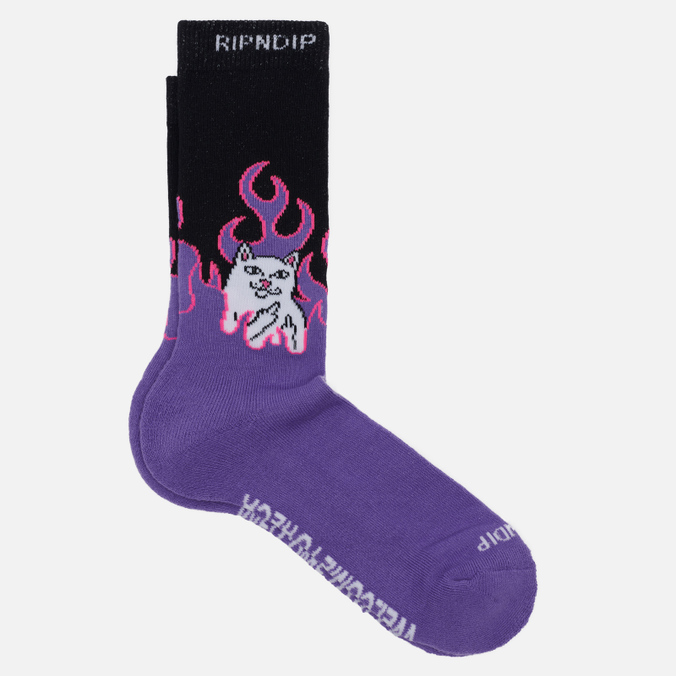 Носки Ripndip, цвет фиолетовый, размер 40-46