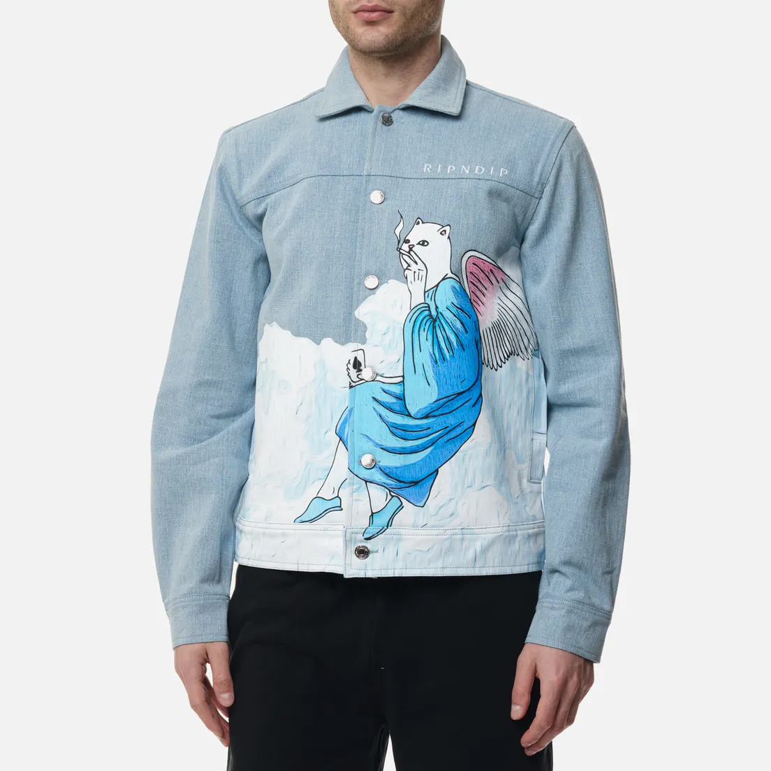 RIPNDIP Мужская джинсовая куртка Heaven And Hell Denim