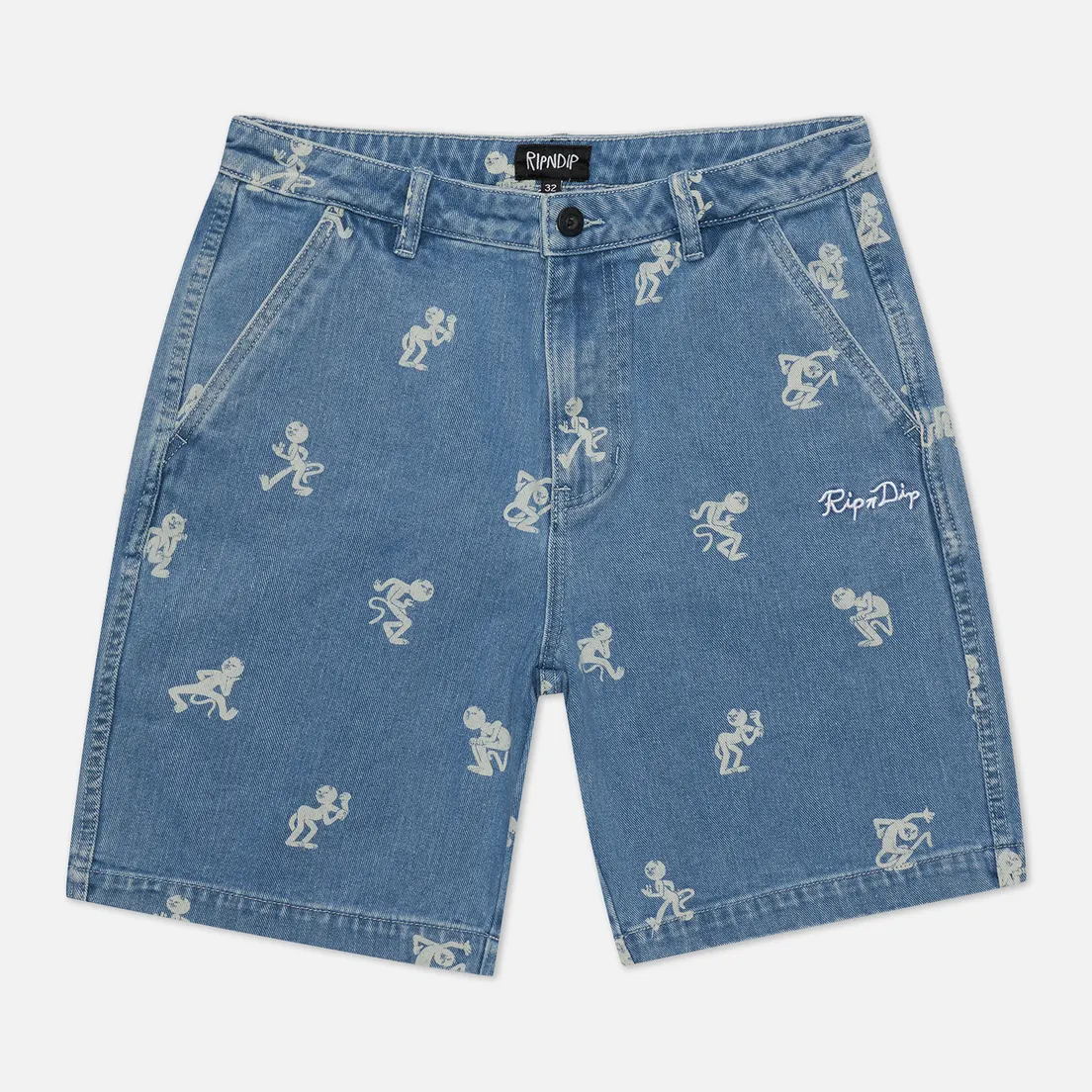 RIPNDIP Мужские шорты Dance Party Denim