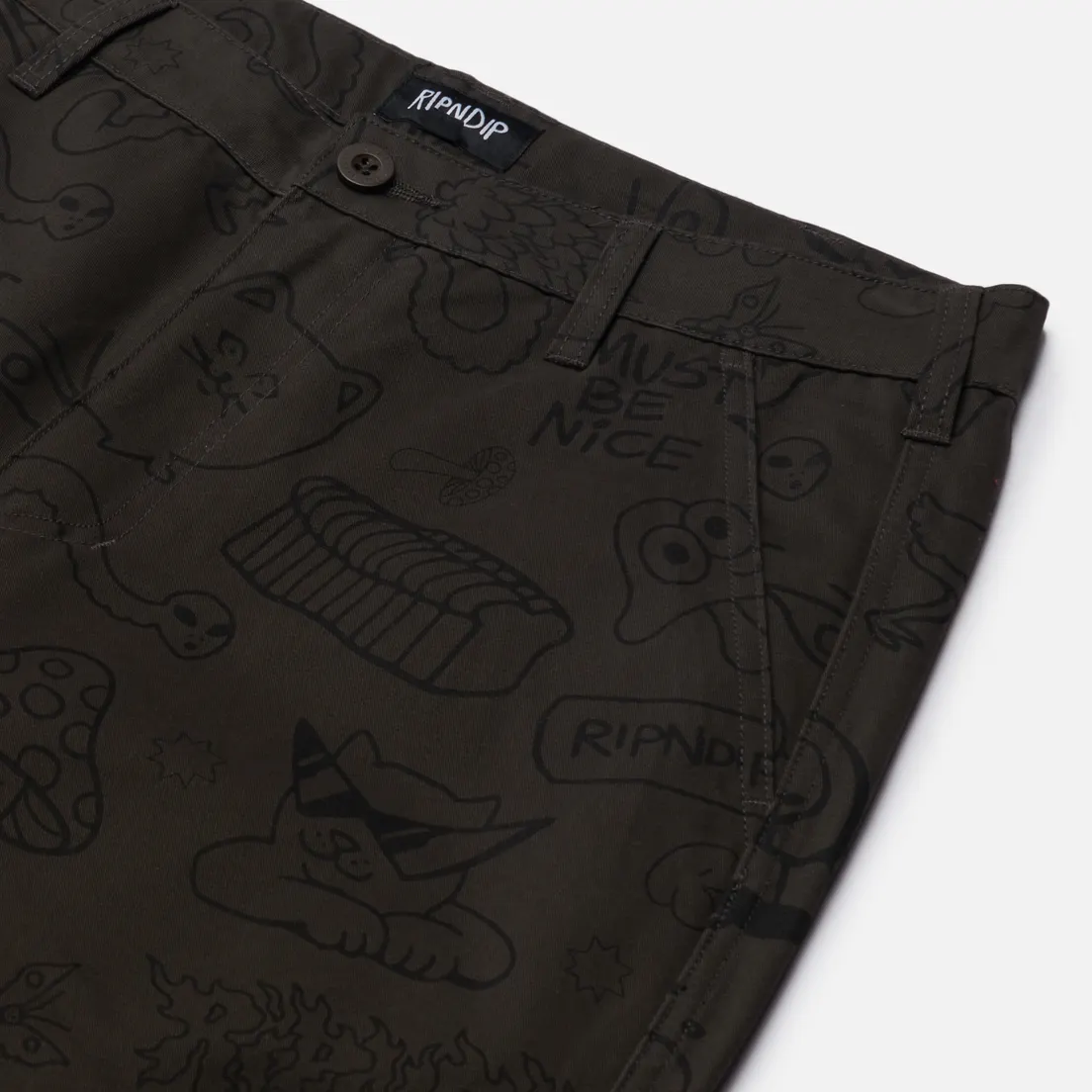 RIPNDIP Мужские брюки Nerm Doodle Cotton Twill