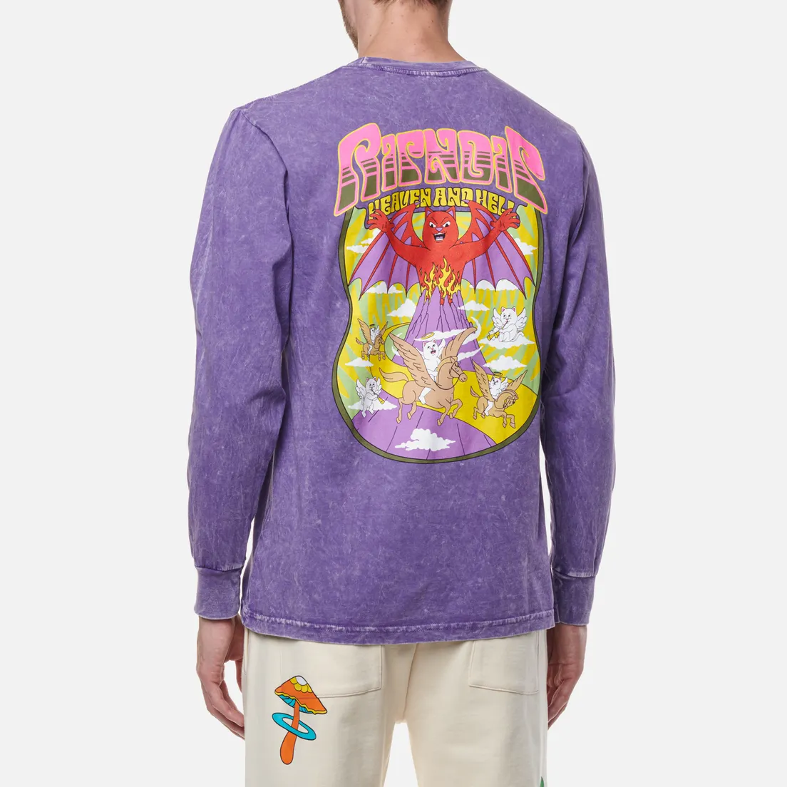 RIPNDIP Мужской лонгслив Heaven And Heck Battle