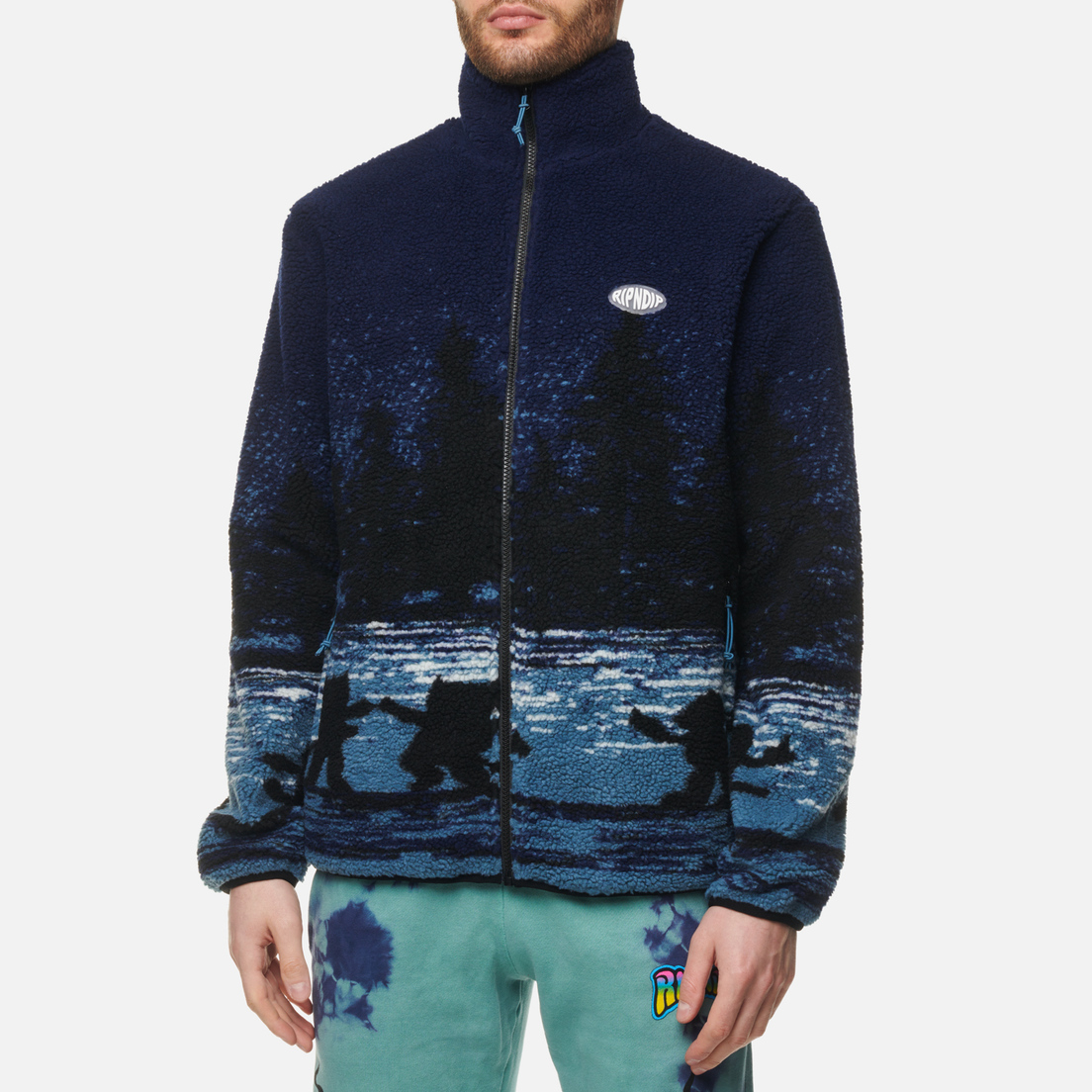 RIPNDIP Мужская флисовая куртка Cosmic Meadow Sherpa