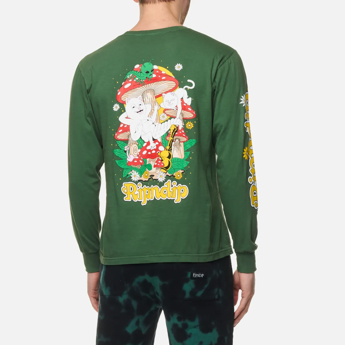 RIPNDIP Мужской лонгслив Caterpillar Garden