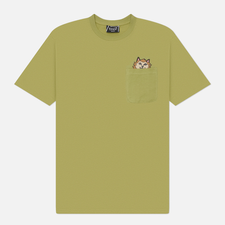 Мужская футболка RIPNDIP Full Moon Nerm Pocket, цвет оливковый, размер M