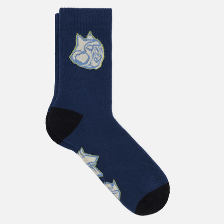Носки RIPNDIP Cyclone Mid, цвет синий, размер 40-46 EU
