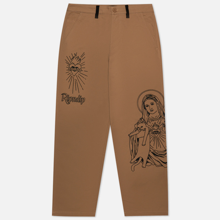 Мужские брюки RIPNDIP Mother Mary, цвет коричневый, размер 30 - фото 1