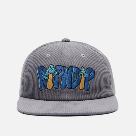 фото Кепка ripndip toadstool corduroy velcro 6 panel, цвет серый