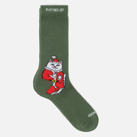 фото Носки ripndip lord santa, цвет зелёный, размер 40-46 eu